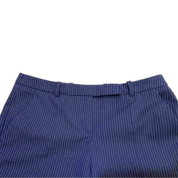 Hugo Boss Cropped Pinstripe Navy Trousers Slim Cut Size 2 - Picture 4 of 8